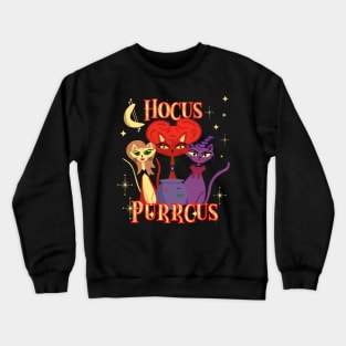 Hocus Purrcus Mid-Century Modern Witch Cats Crewneck Sweatshirt